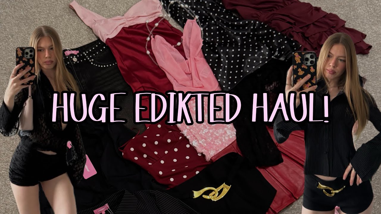 HUGE EDIKTED TRY ON HAUL | valentines day outfit inspo! | with DISCOUNT CODE