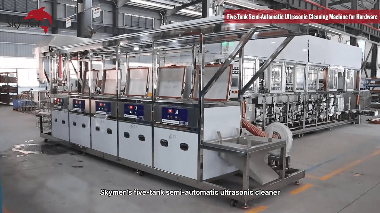Skymen Five-tank Semi-Automatic Ultrasonic Cleaning Machine | Precision Cleaning for Metal Parts
