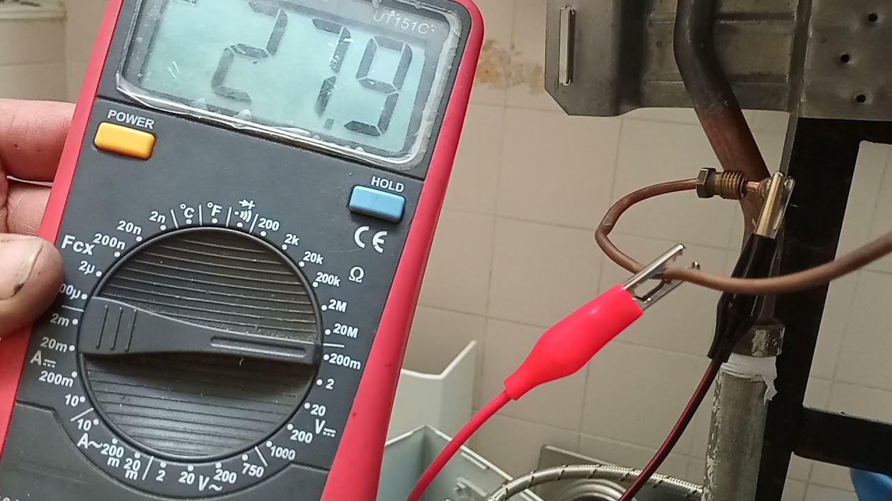 como se verifica el termopar en un calefón . dispositivo de seguridad en ausencia de llama