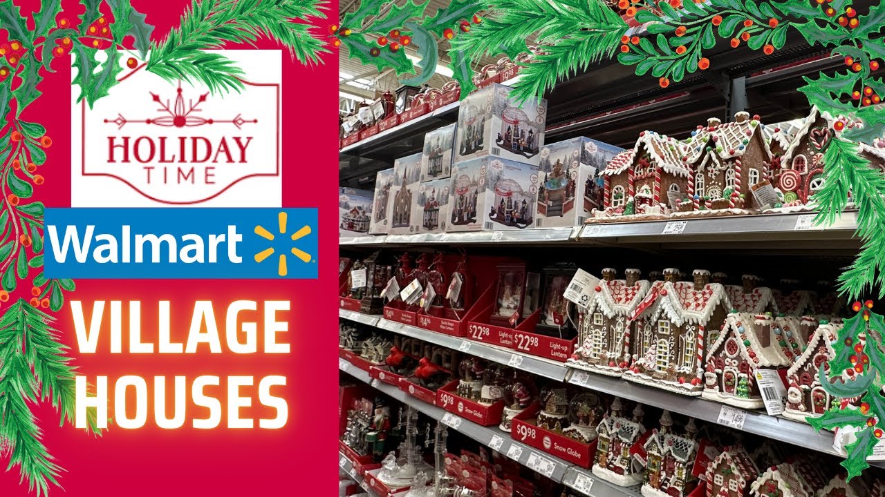 Walmart Holiday Time Village Houses & Accessories - Shop with Me
