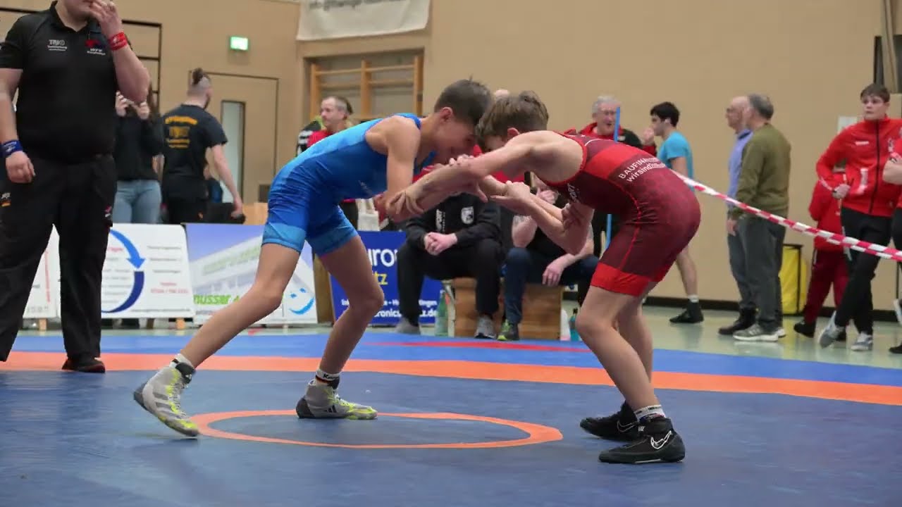 U14 Dell`Aquila vs Schäfer 38kg. Württ. Meisterschaften 2025 Freistil Ringen/Wrestling