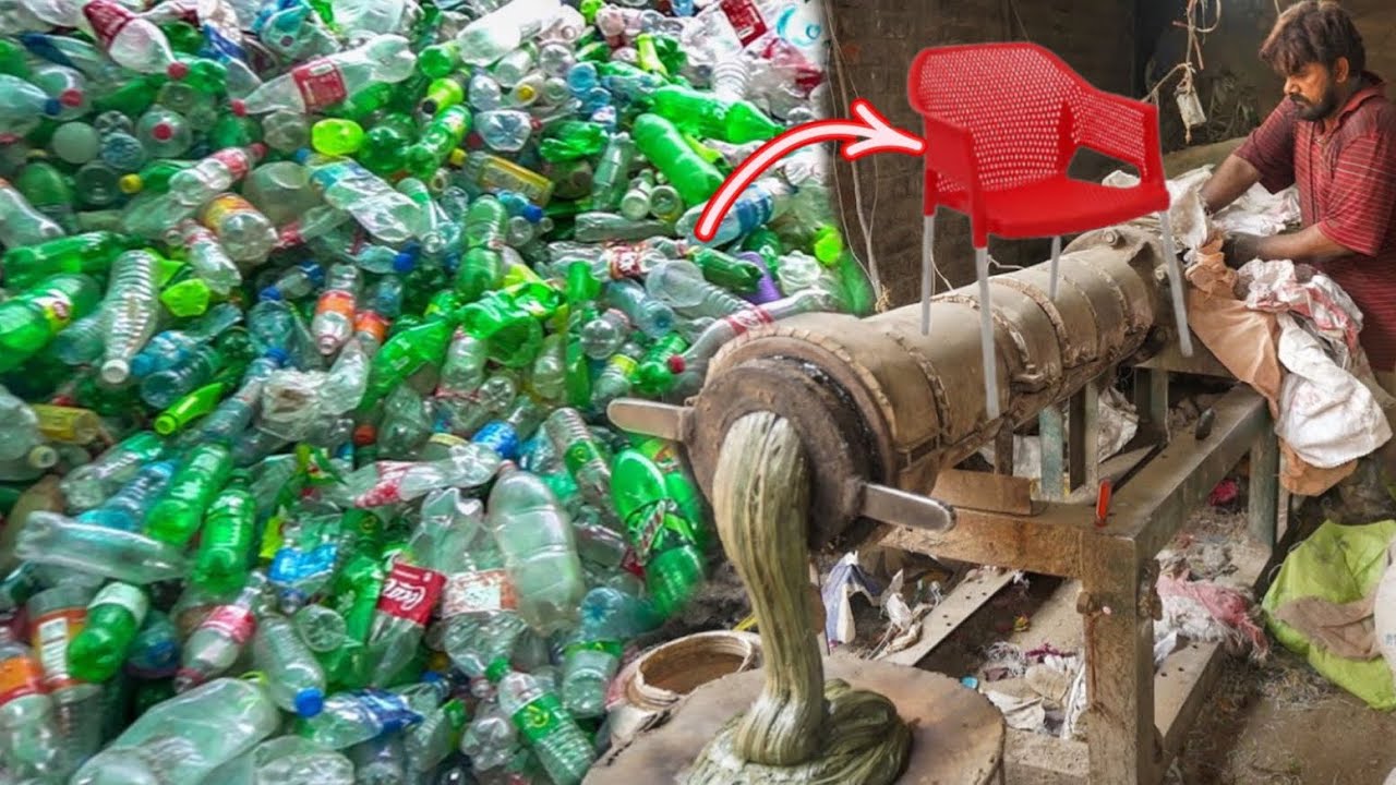 How Millions of Plastic Bottles Are Recycled to Make Plastic Chairs | Amazing Factory Process