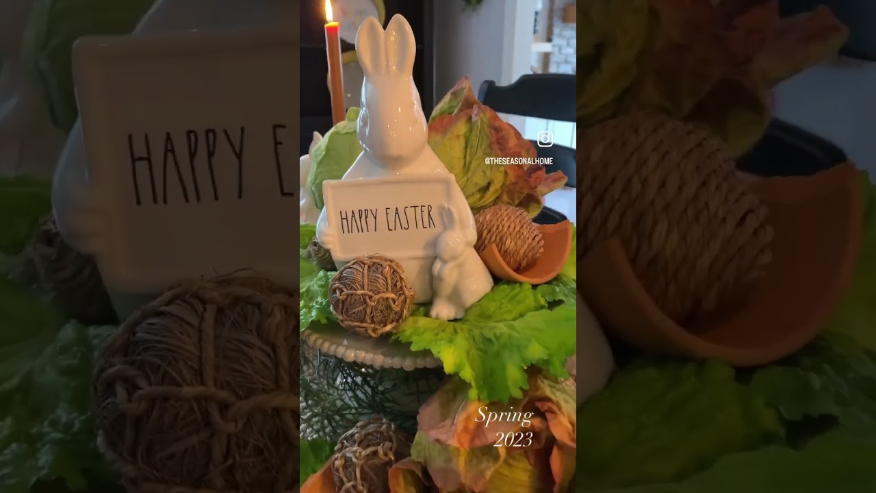 #Bunnies & #Spring bounty as an #Easter #tablescape!