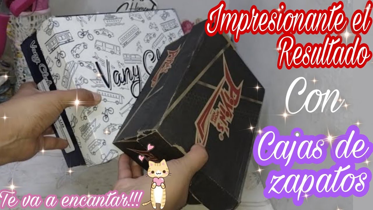 CAJAS de ZAPATOS + Decopague , !!! SORPRENDENTE  EL RESULTADO!!!