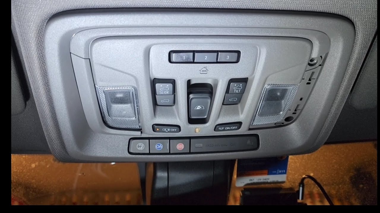 2020 GMC Truck removal of overhead console bezel garage door opener map light Garage Bowling Alley
