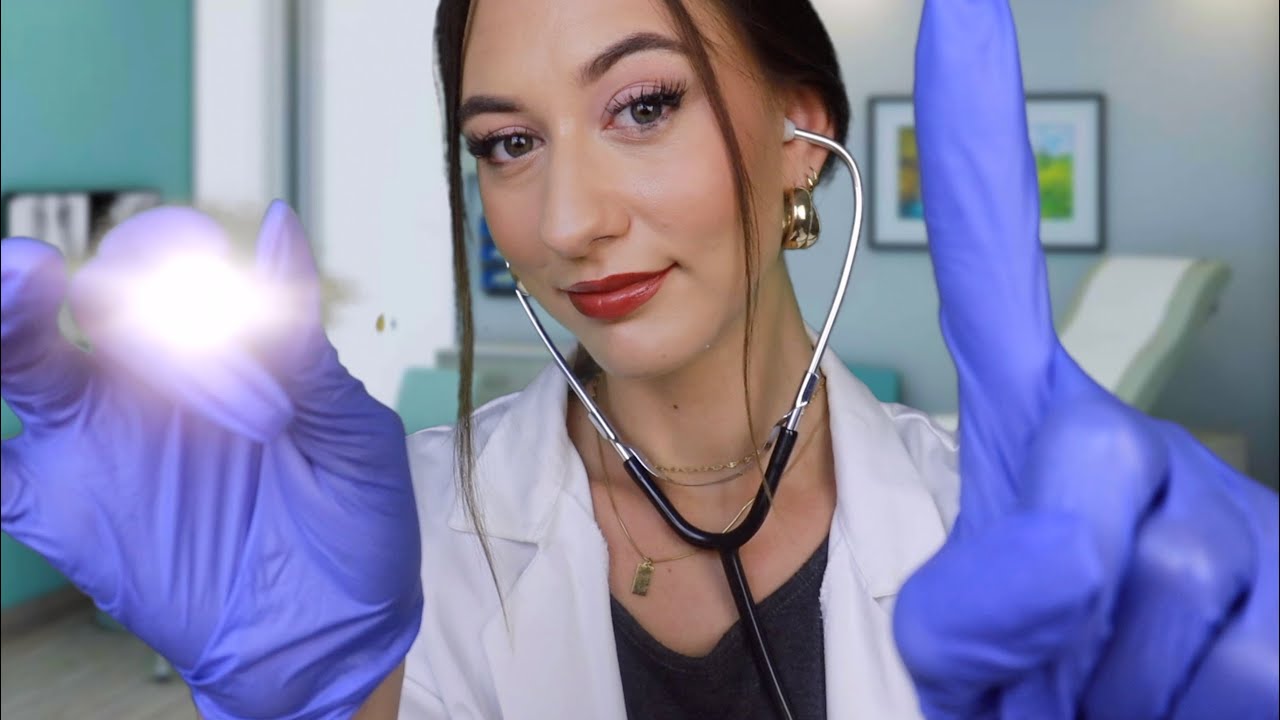 ASMR Detailed Medical Exam Roleplay ❤️ soft spoken eye exam, ear exam & general check up
