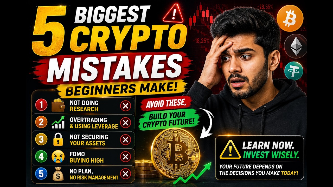 🚨 5 Biggest Crypto Mistakes Beginners Make (2026) | Avoid These Before Investing!