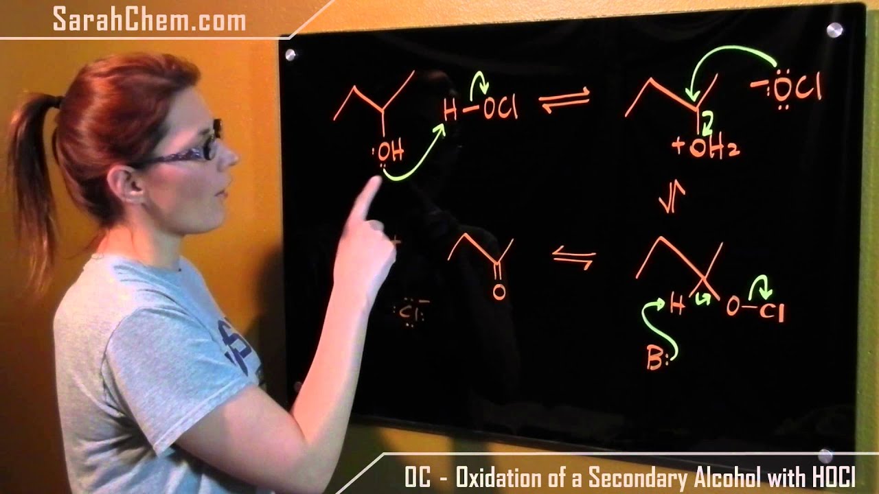Oxidation of a Secondary Alcohol with HOCl