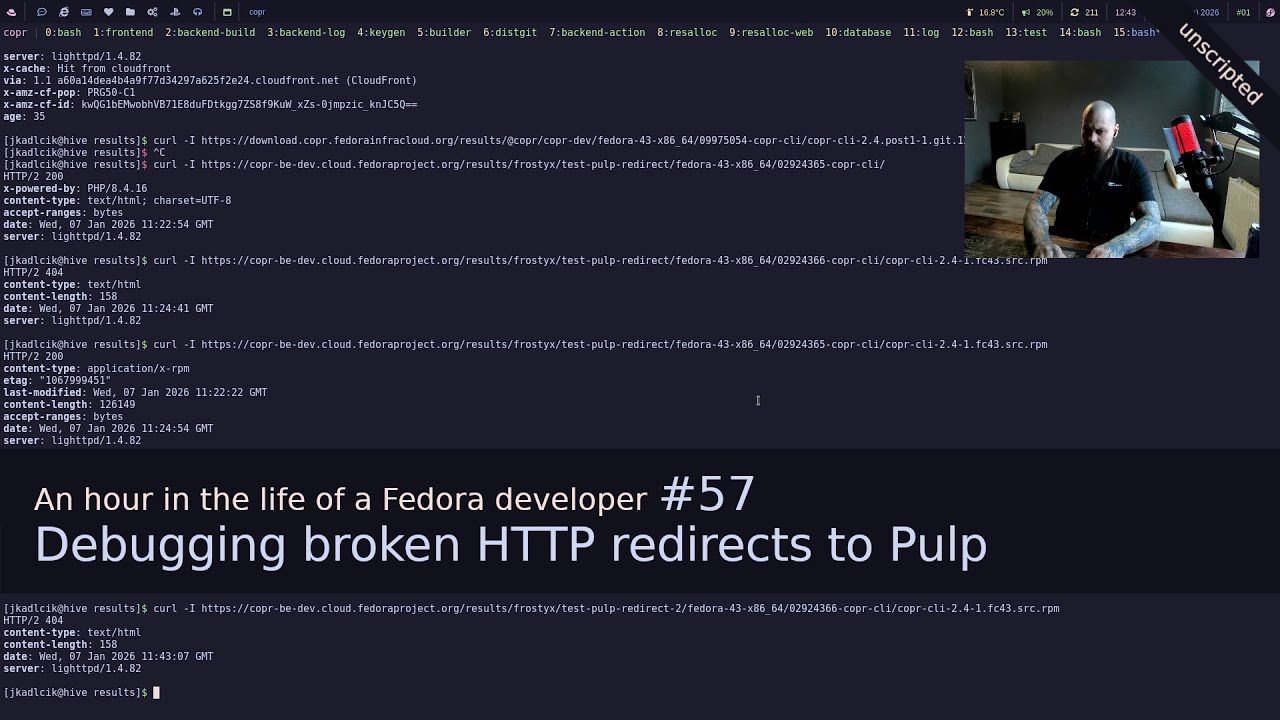 An hour in the life of a Fedora developer #57