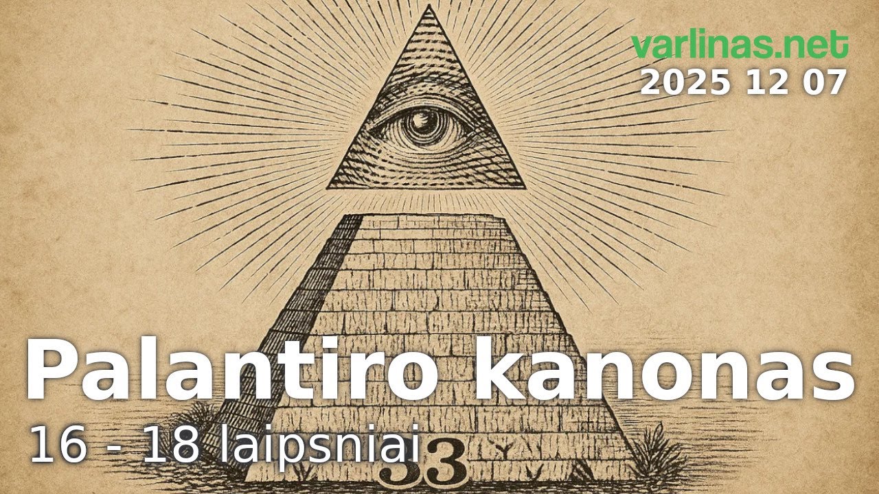 Varlinas tiesiogiai - 2025 12 07 - Palantiro kanonas 16 - 18d. ir klausimai - atsakymai