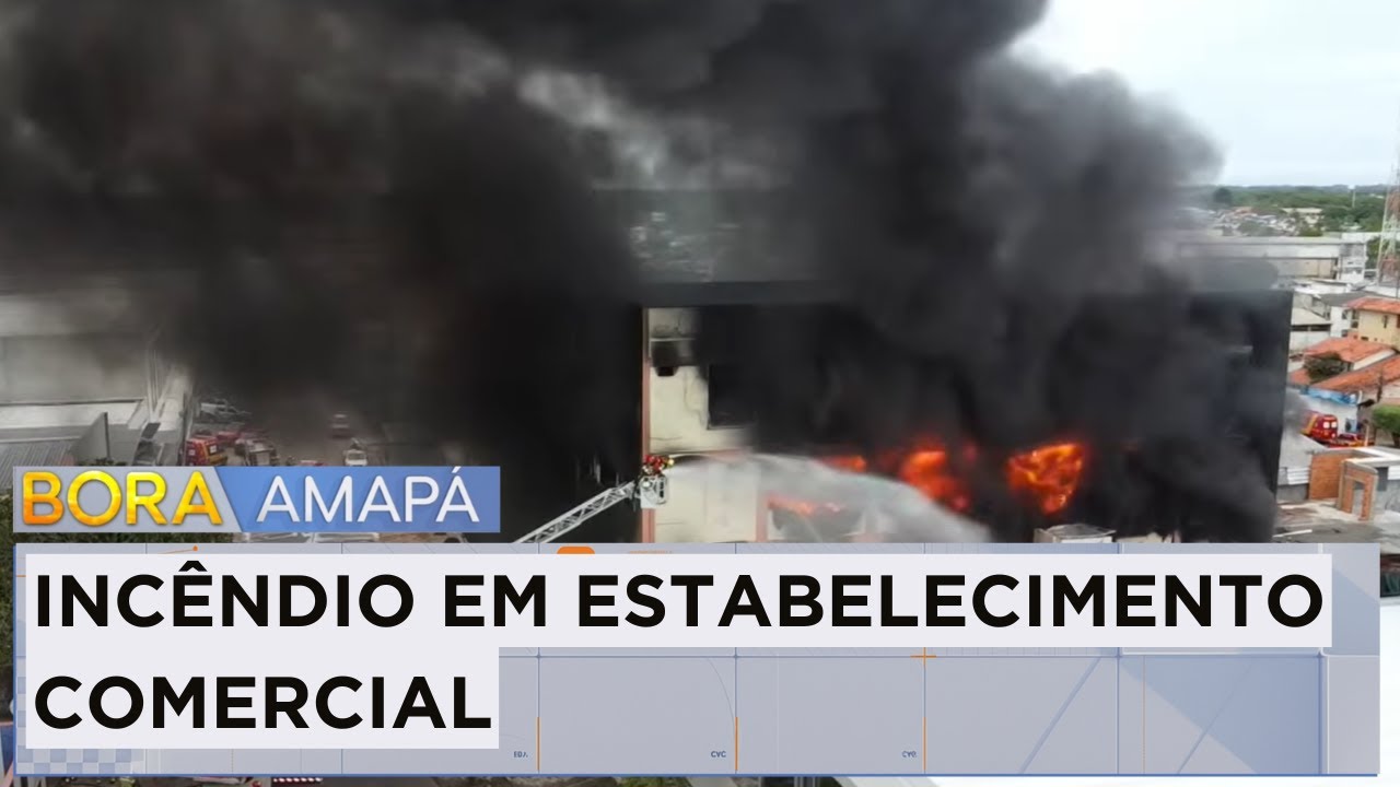 Incêndio de grandes proporções atinge estabelecimento comercial no bairro Buritizal