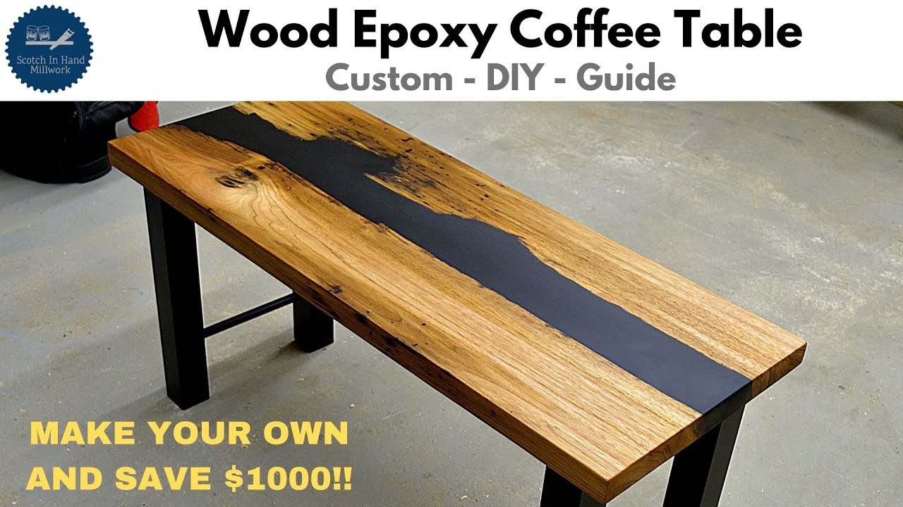 Wood Epoxy Coffee Table - Bench / DIY