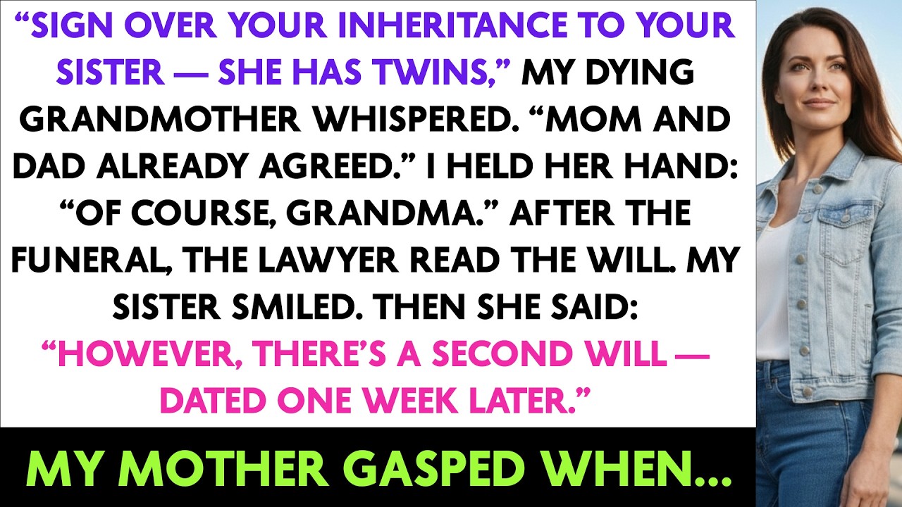 'Sign Over Your Inheritance To Your Sister — She Has Twins,' My Dying Grandmother Whispered. 'Mom...