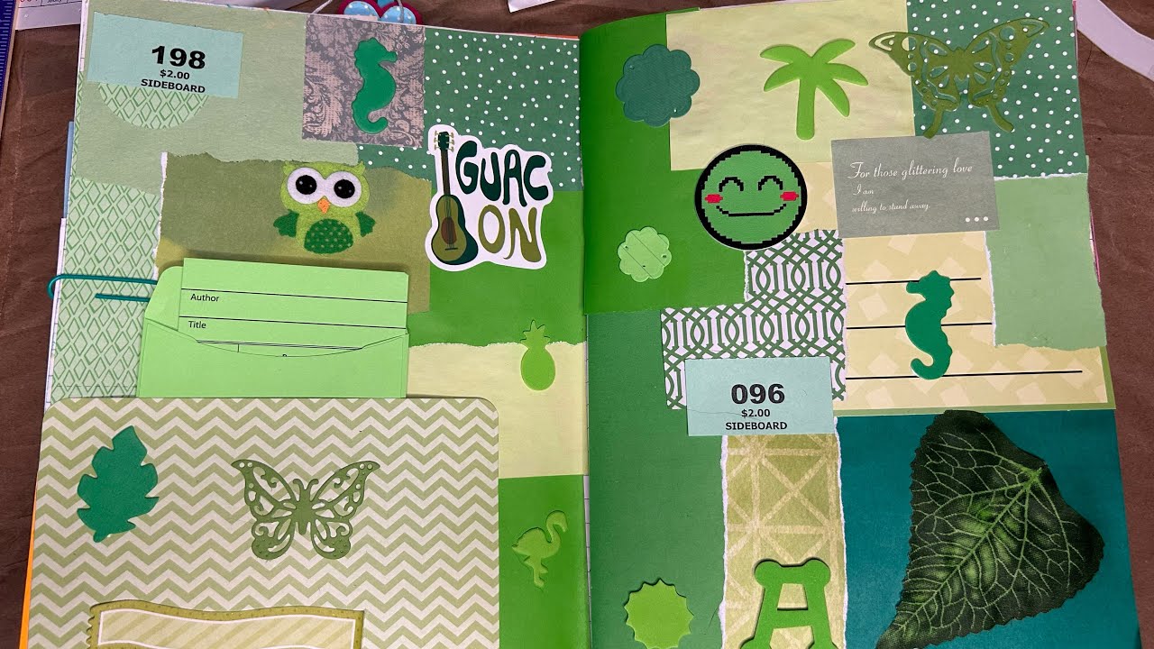 #monochromaticmondayswithshannon A green gluebook page!!