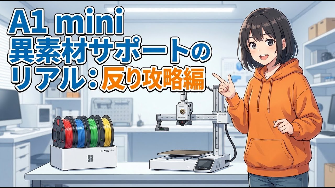 Bambu A1 mini × 異素材サポートのリアル ─ 科学と知恵で反りを攻略する