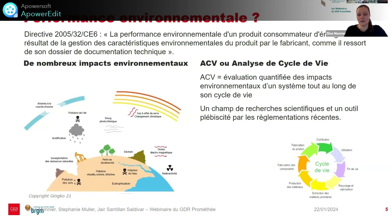 GDR Prométhée – Webinaire n°9 | Mesurer et améliorer les impacts environnementaux des procédés..,