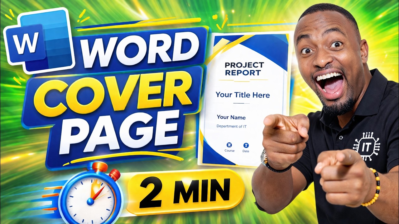 FIATECH EP 22: 🛑UKO BAKORA COVERPAGE MURI WORD || HOW TO CREATE A COVERPAGE IN MS WORD