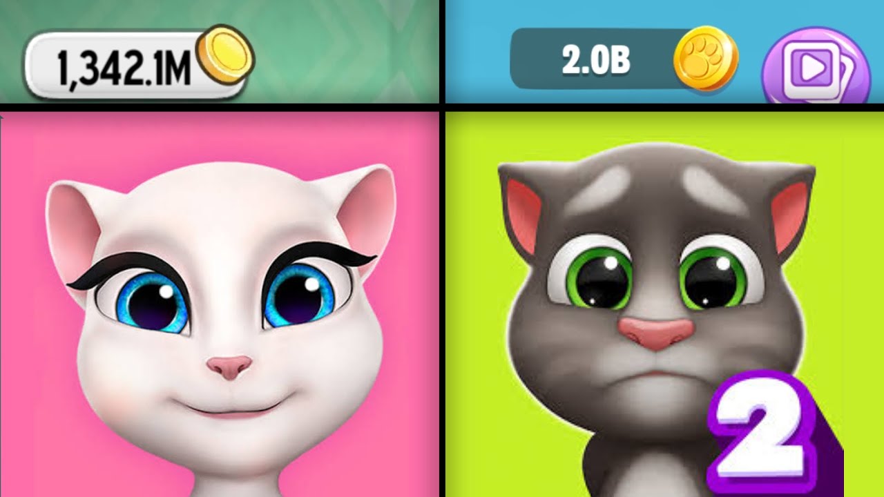 My Talking Tom 2 VS My Talking Angela - Buying Everything - GAMEPLAY 4U