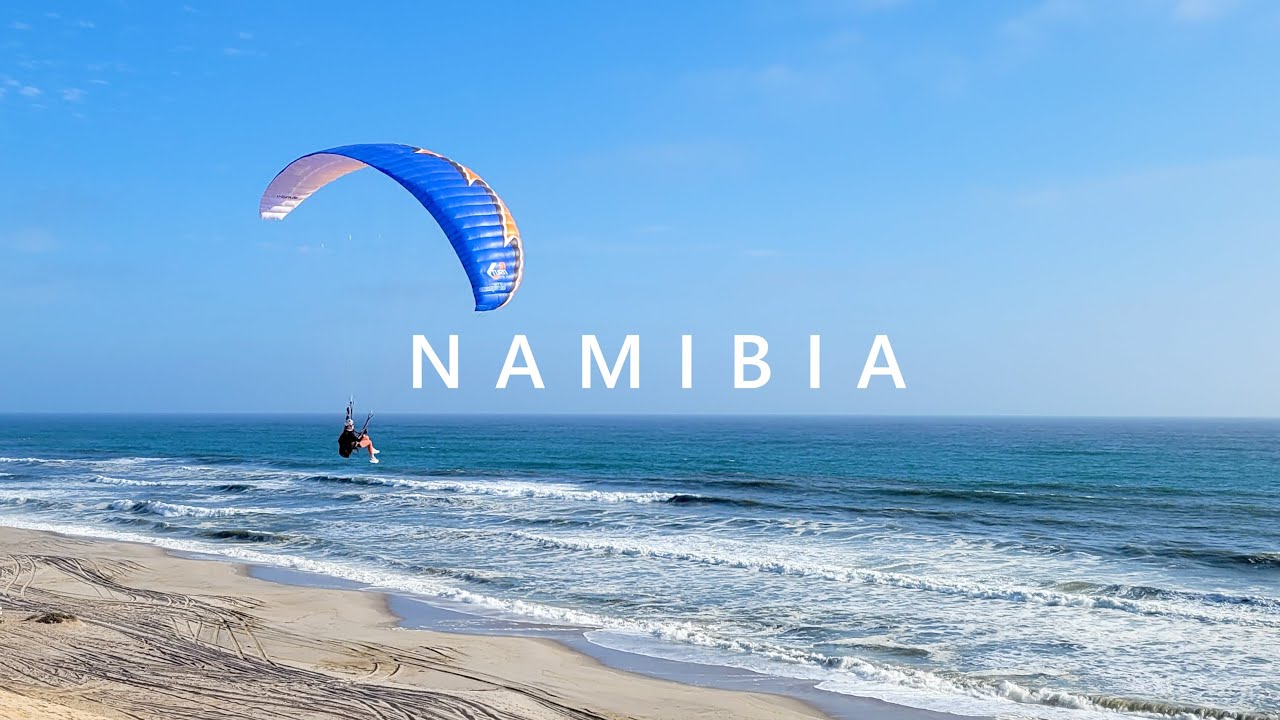 Paragliding in Namibia - Soaring in the Dunes - Drone Views in 4k
