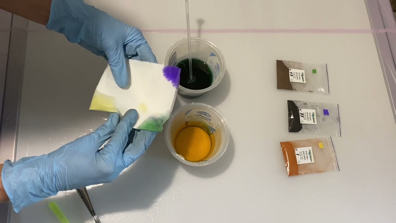 Dyeing home spinning yarn in the microwave with acid dyes @ArtColeus
