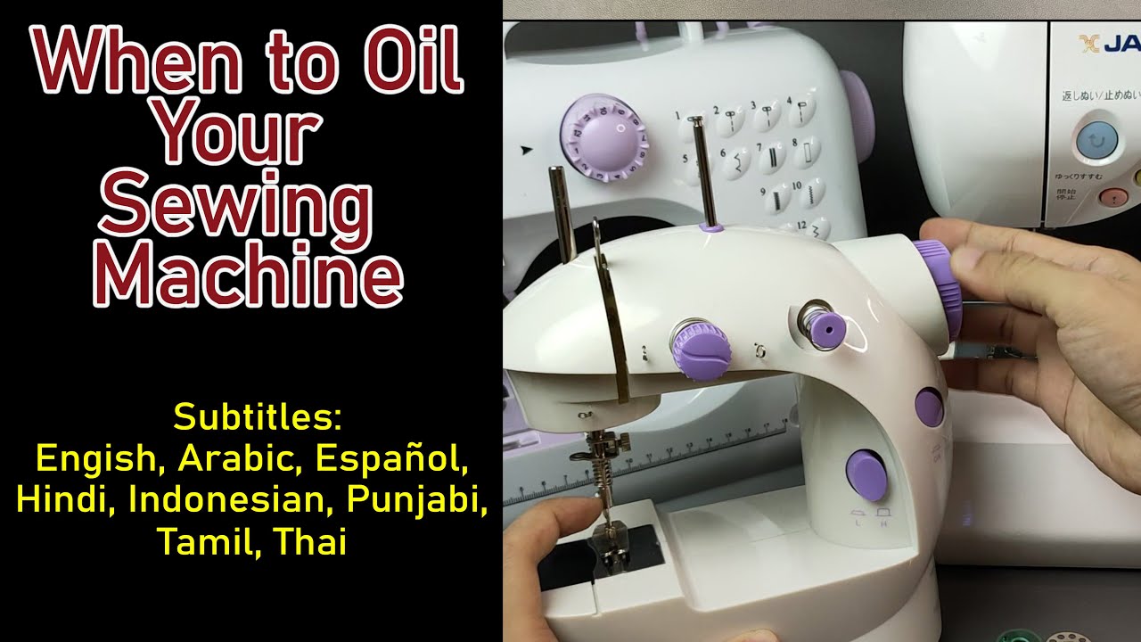 English Sub | When to oil your sewing machine, sew simple sewing machine, mini sewing machine.