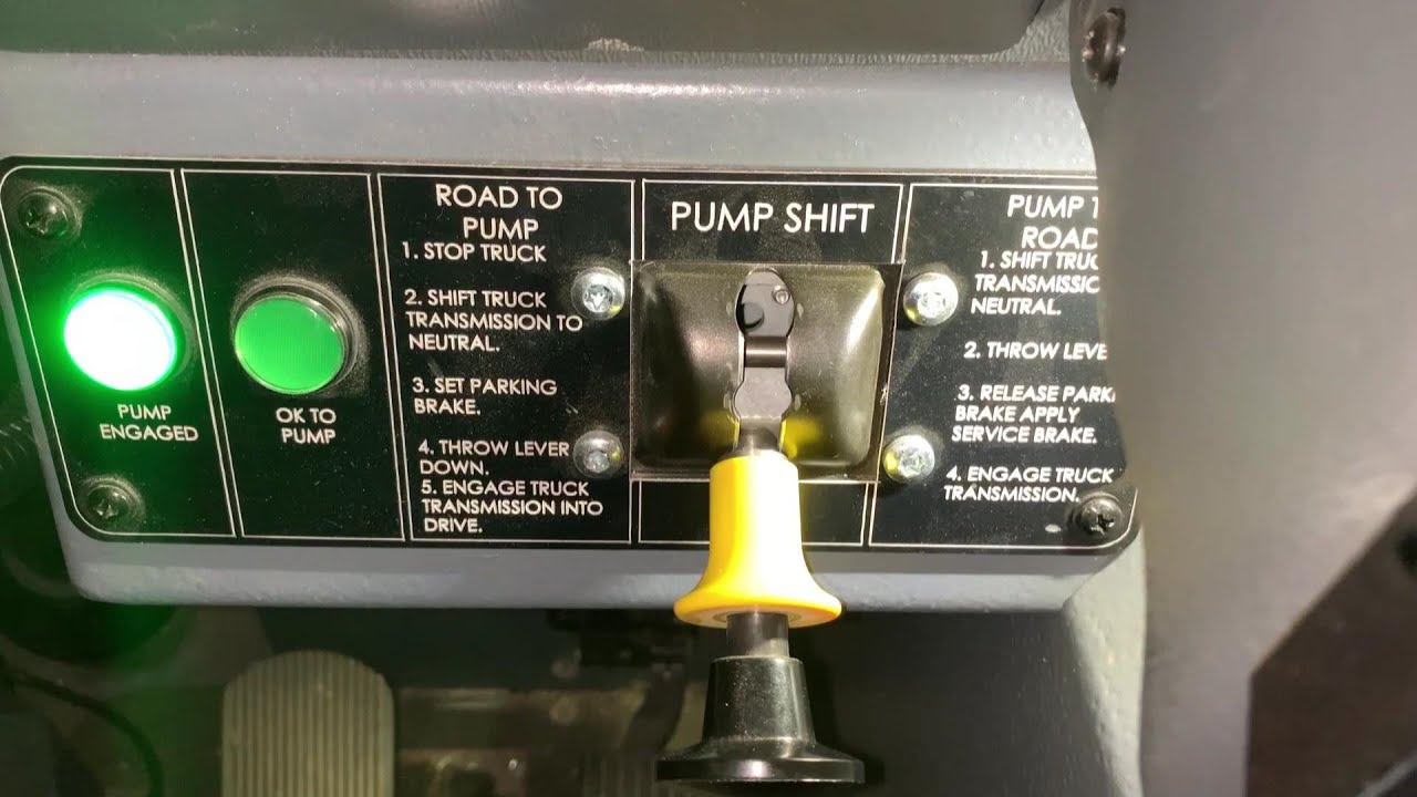 What happens inside the firetruck transmission when you move the pump shift lever?  Animation