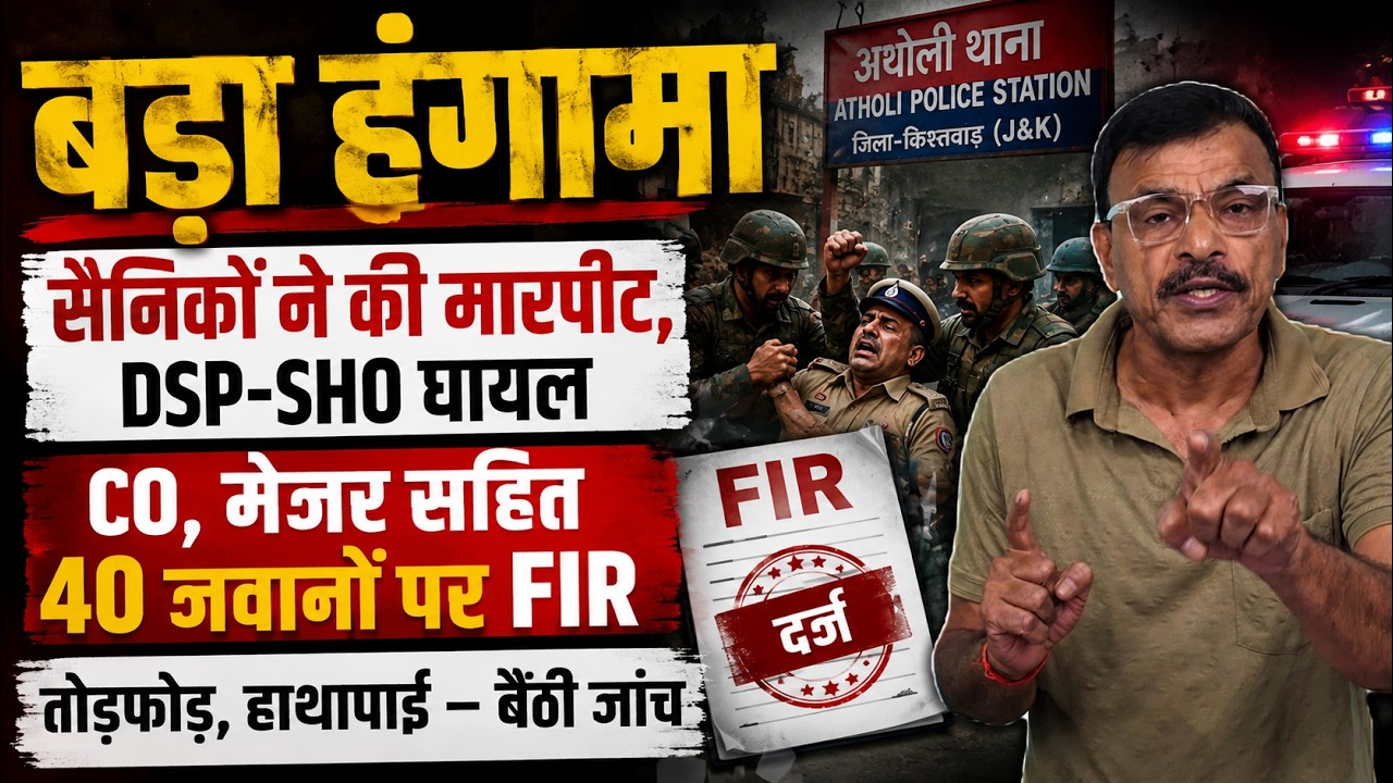 बड़ा हंगामा सैनिकों ने की मारपीट, DSP-SHO घायल CO, मेजर सहित 40 जवानों पर FIR तोड़फोड़, हाथापाई