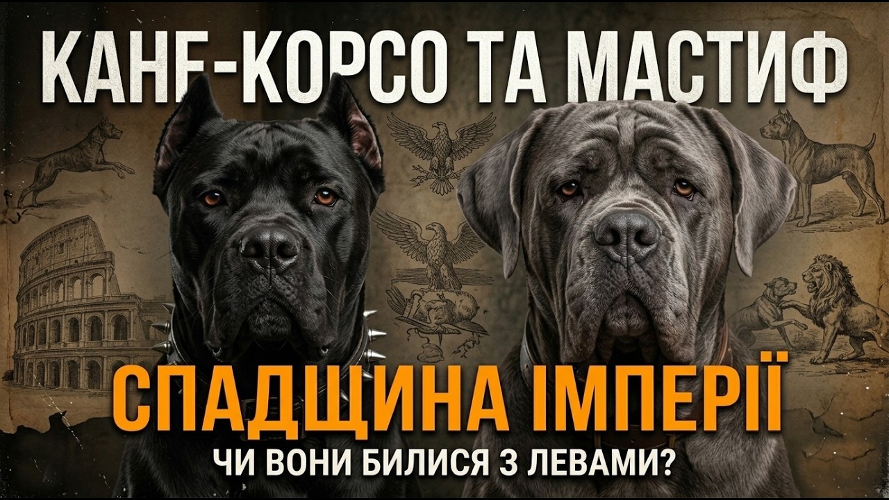 Вони билися з левами! Уся правда про Кане-корсо та Неаполітанського мастифа