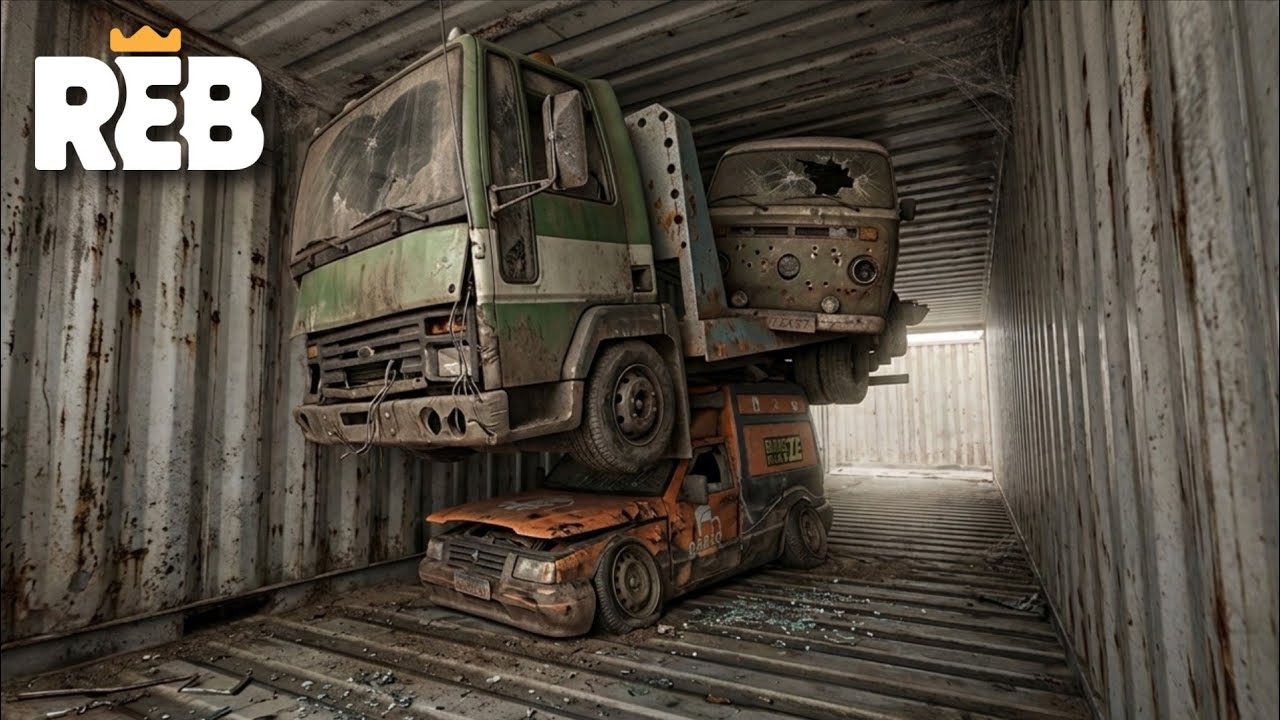 ENCONTREI UM GUINCHO,KOMBI ESCOLAR E FIORINO DO BAR DO ZÉ ABANDONADAS NO CONTAINER DO PORTO😱🔥|REB