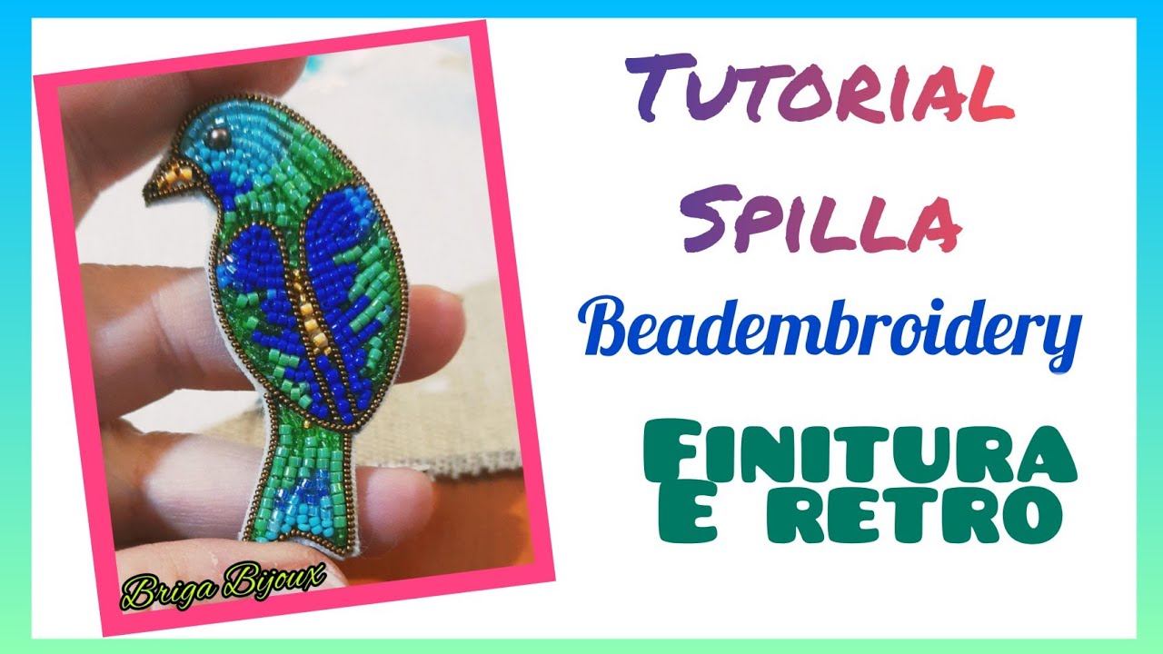 tutorial spilla Beadembroidery - terza parte- finitura e retro