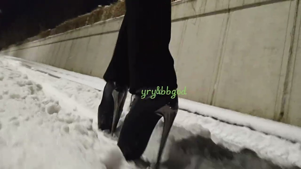 ballet boots in the snow