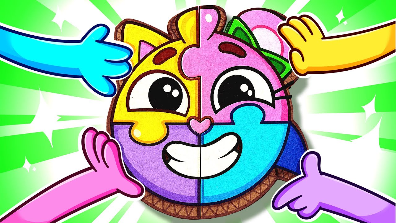 Body Puzzle Challenge in the Cardboard World 🌟🧩 Kids Songs 🐱🐨🐰🦁 And Nursery Rhymes by Baby Zoo