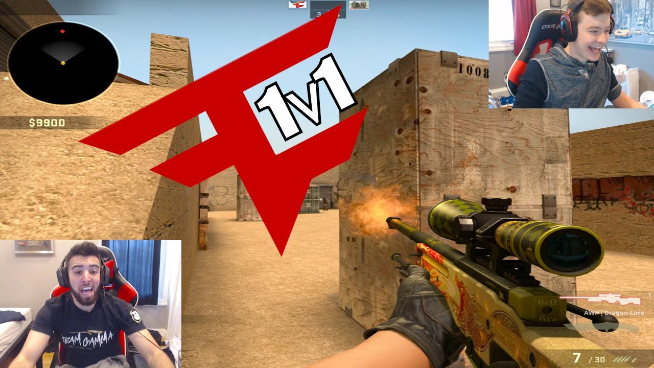 CS:GO 1v1 - FaZe Blaziken vs FaZe Apex! (KNIFE WINNER)