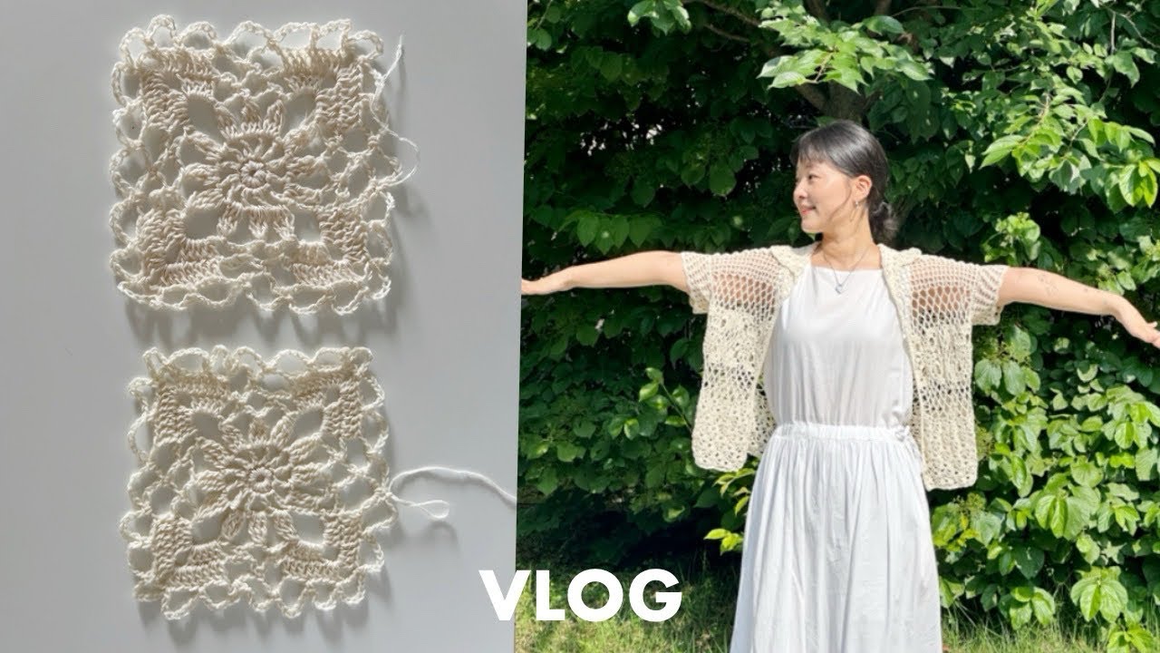 VLOG | 코바늘 여름 샤쓰🐚🪸