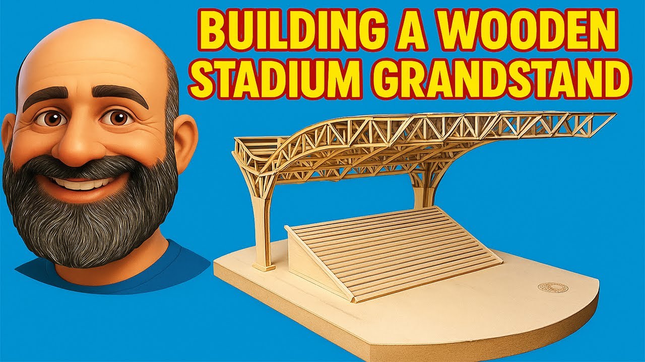 Building a Wooden Stadium Grandstand Model | DIY Architecture Project | Step by Step Build
