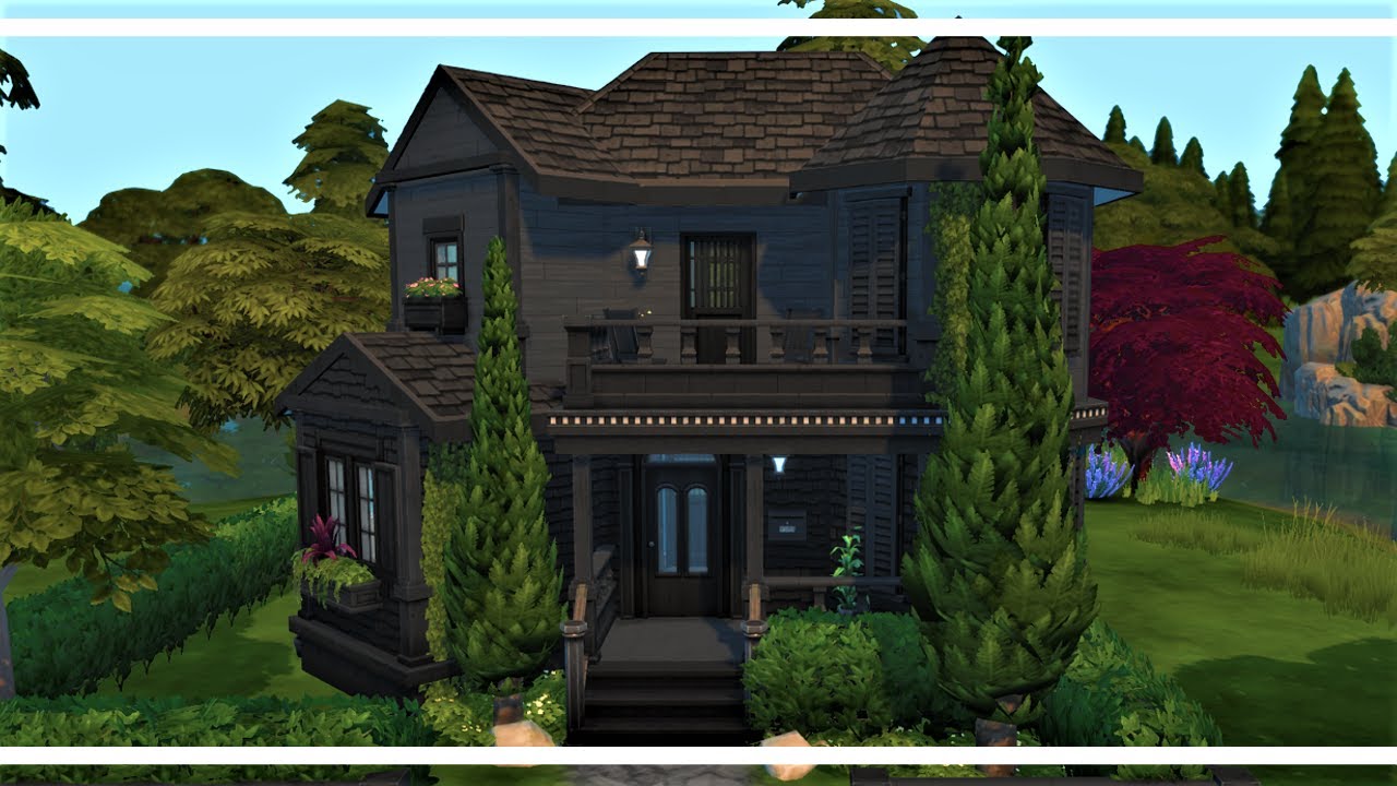 TINY GOTH HOUSE "its ugly" | The Sims 4: Speed Build