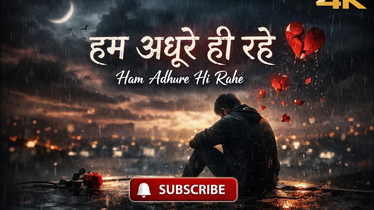 Ham Adhure Hi Rahe 💔 | Sad Love DJ Remix 2026 | Hindi Urdu Heart Touching Song | 4K