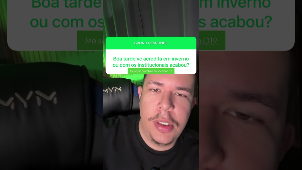AINDA TEREMOS INVERNO CRIPTO OU ISSO ACABOU COM O INSTITUCIONAL? #criptomoedas
