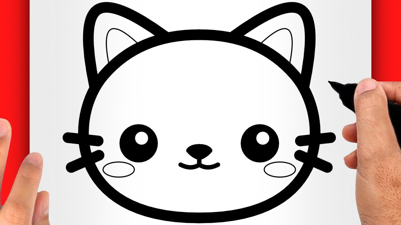HOW TO DRAW A CAT DRAWING STEP BY STEP FOR BEGINNERS (EASY AND SLOW)