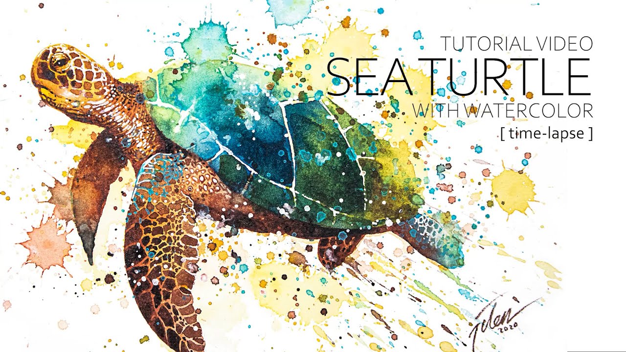 Tutorial video #59 - SEA TURTLE time lapse