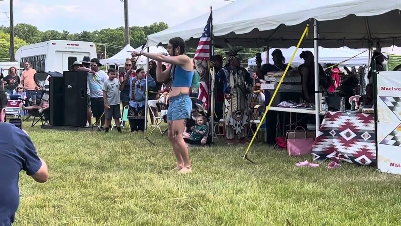 Bobby Sanchez, Native Rapper, performs at Raritan, NJ 2023 Pow Wow