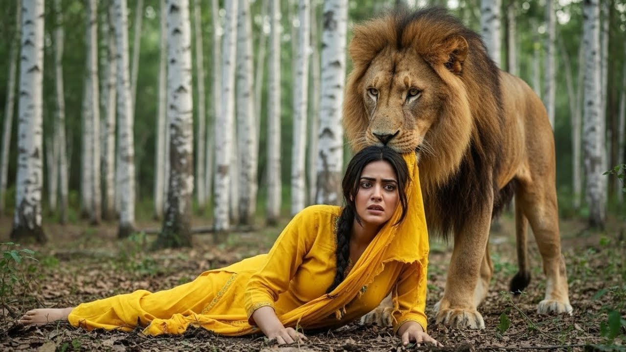 Bhooka Sher Jungle Mein Phansi Larki Ke Sath Kia Karne Wala Hai 😱🦁”