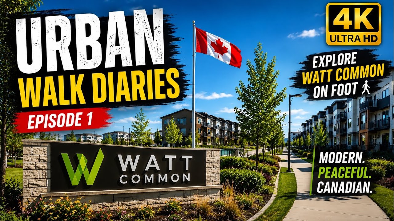  Urban Walk Diaries Ep. 1 | Exploring Watt Common, Edmonton , AB 🇨🇦 (4K Walking Tour)
