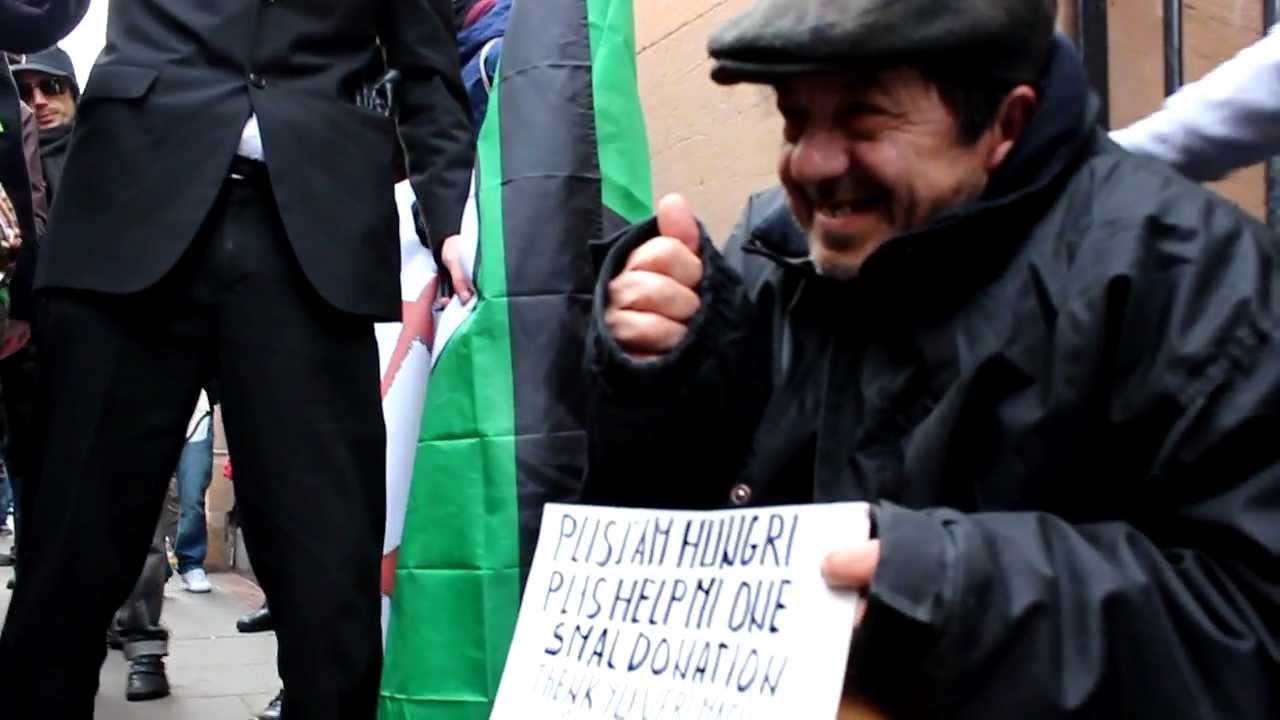 Anonymous makes homeless man cry. (Original)
