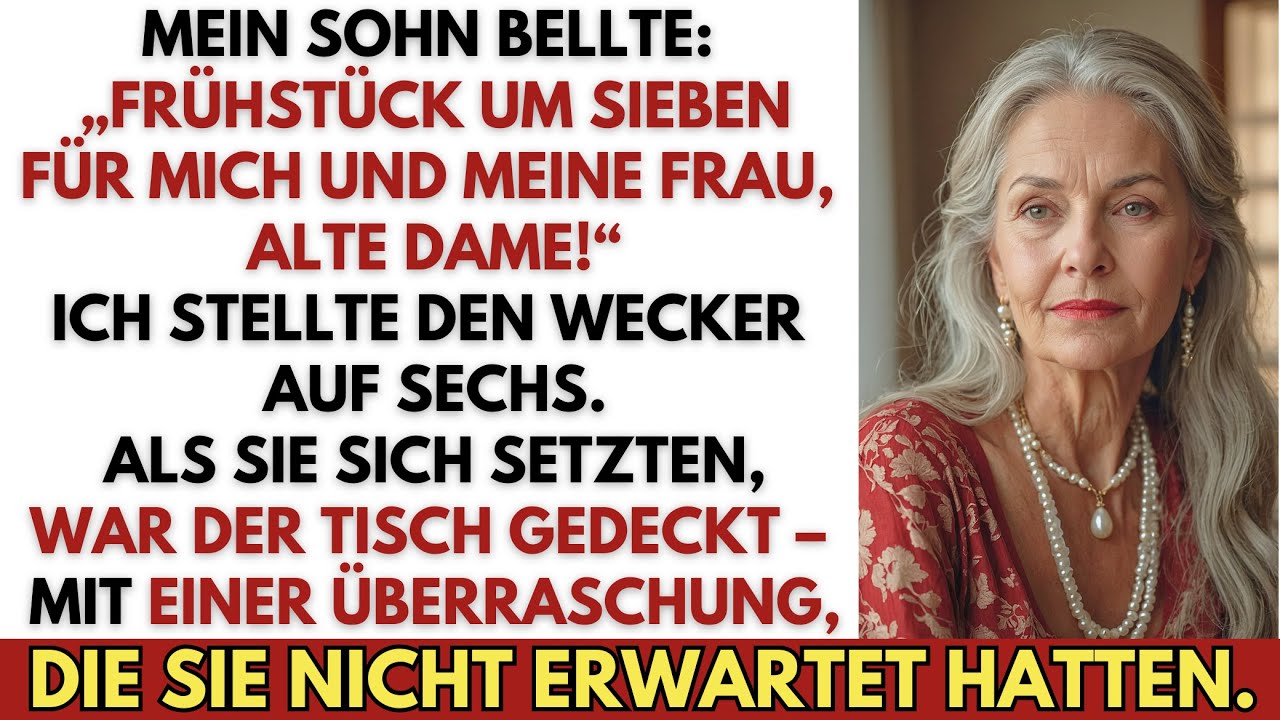 „Frühstück um sieben für meine Frau und mich, Alte“, schrie mein Sohn – ich bereitete eine...