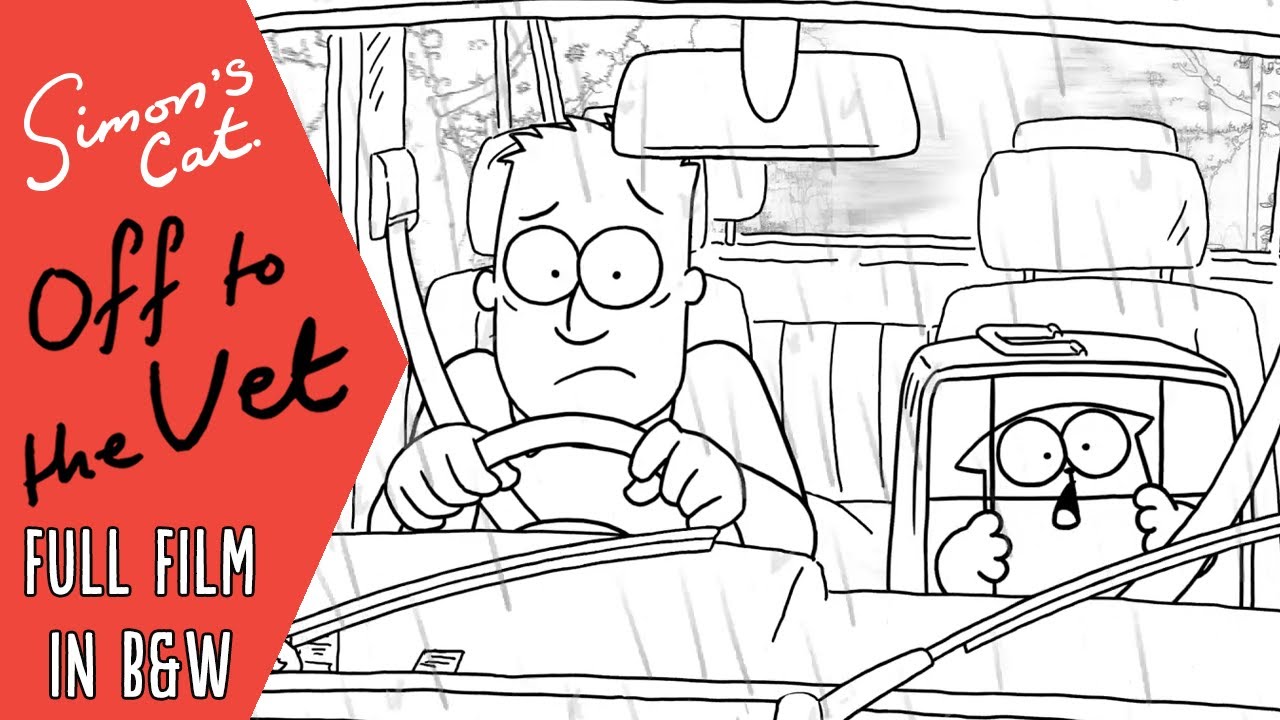 Off to the Vet (Full Film In B&W!) I A Simon's Cat SPECIAL