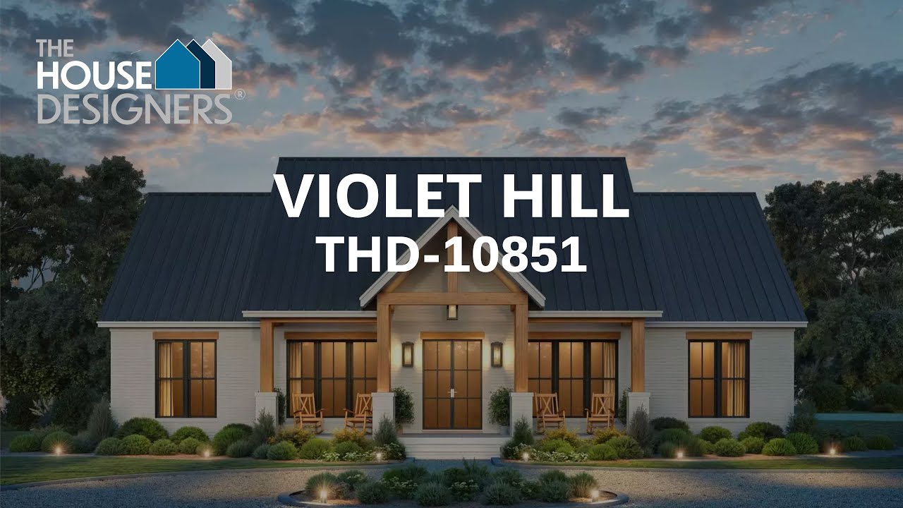 Modern One Story Ranch Plan 10851