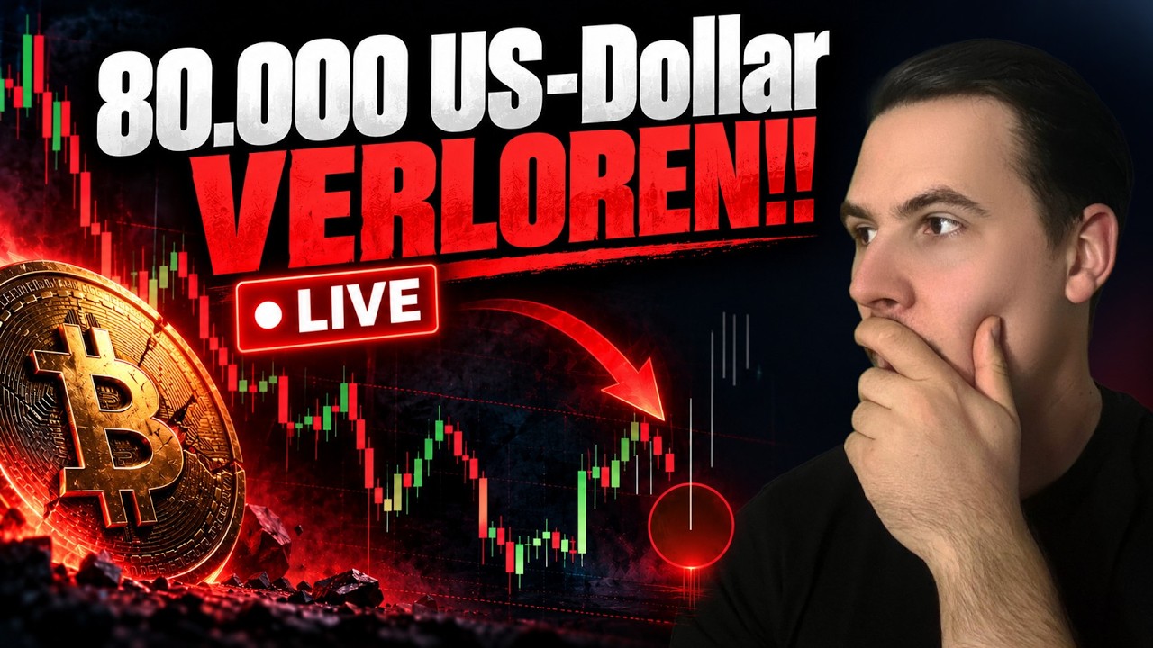 🚨 LIVE: Bitcoin f&auml;llt auf unter 80.000 US-Dollar! &ndash; Bitcoin & Krypto Live!
