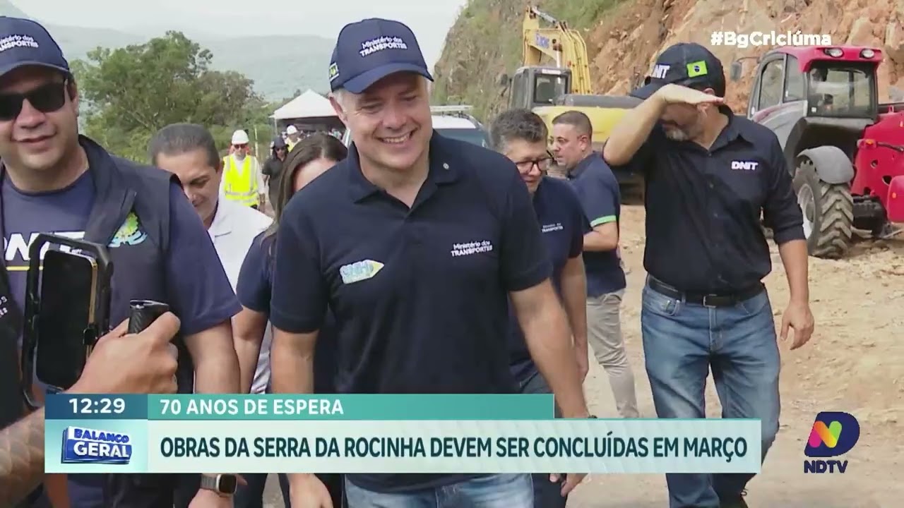 Ministro acompanha obras da BR-285 no Sul de Santa Catarina