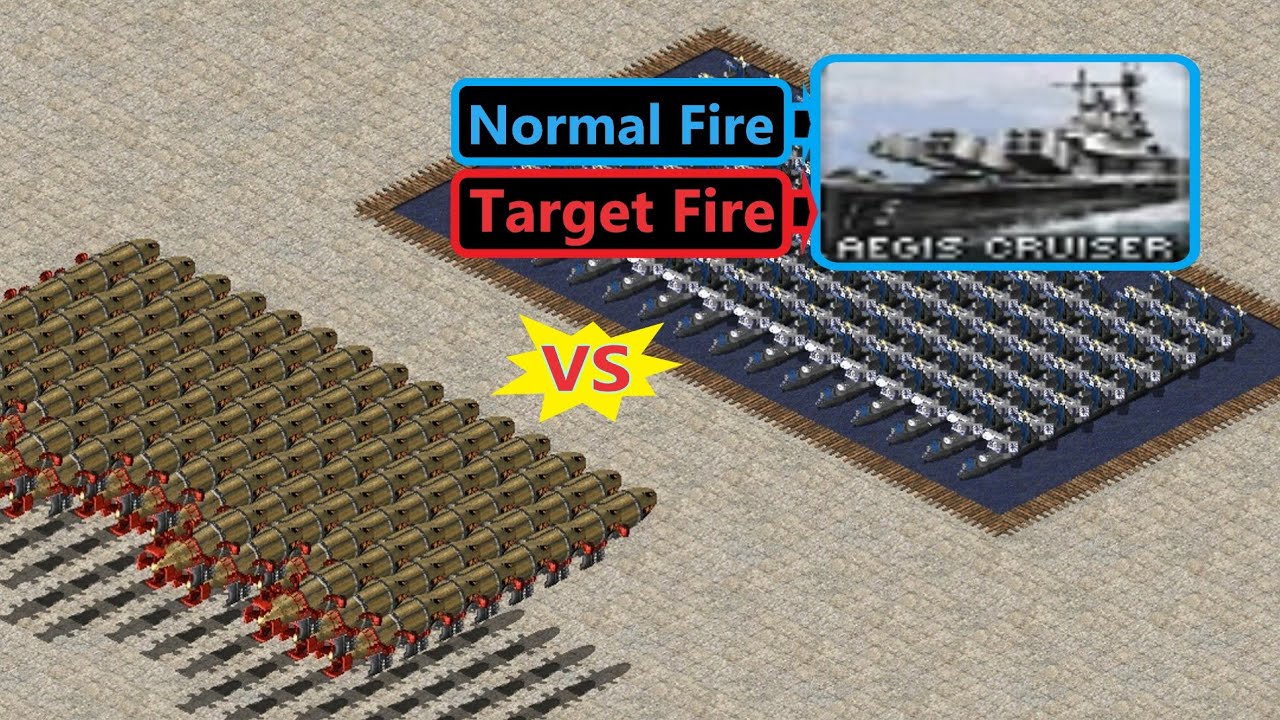 Aegis 2 Firing Modes vs Kirovs - Red Alert 2